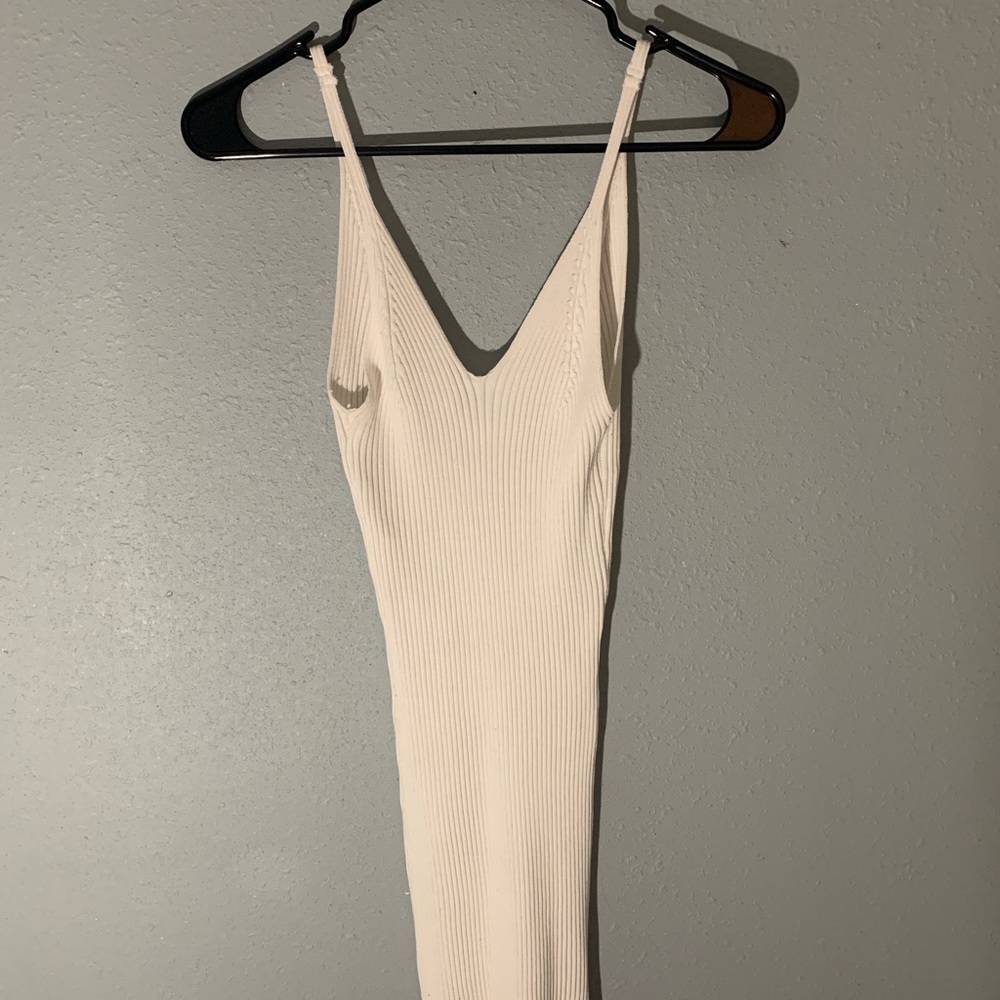 Solid Ribbed Knit Sweater Dress - Picture 2 of 6